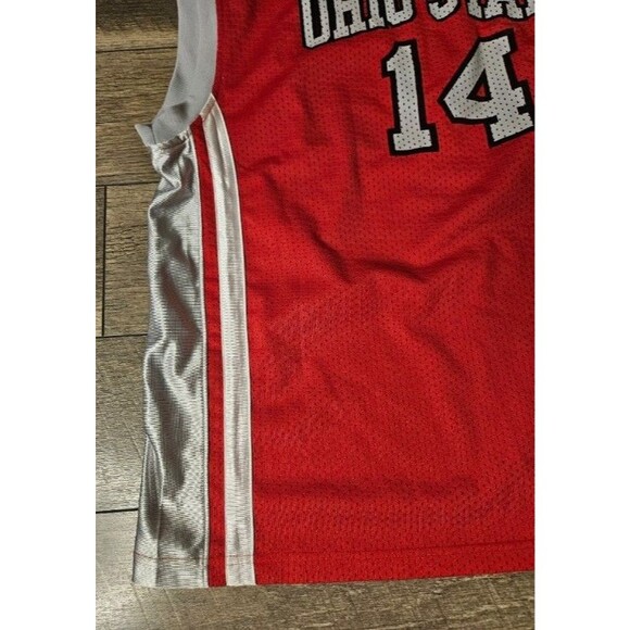 OHIO STATE BASKETBALL 14 JERSEY by STARTER Buckeyes Scarlet Gray Mens Adult XL - Picture 3 of 8